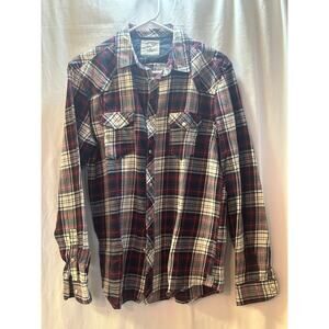 Cedar Wood State Pearl Snap Flannel Shirt – Plaid | Size M